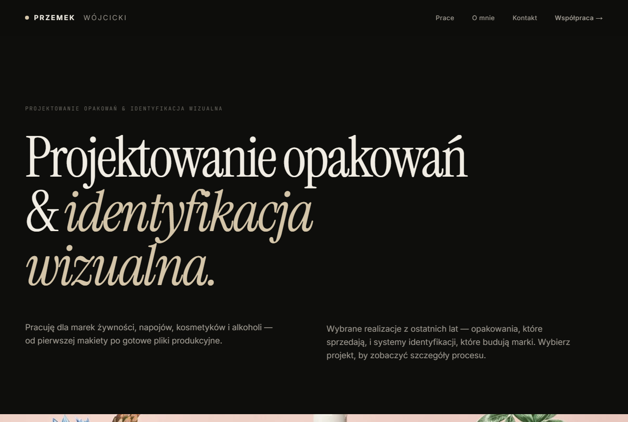 Przemek Wójcicki — projektowanie opakowań